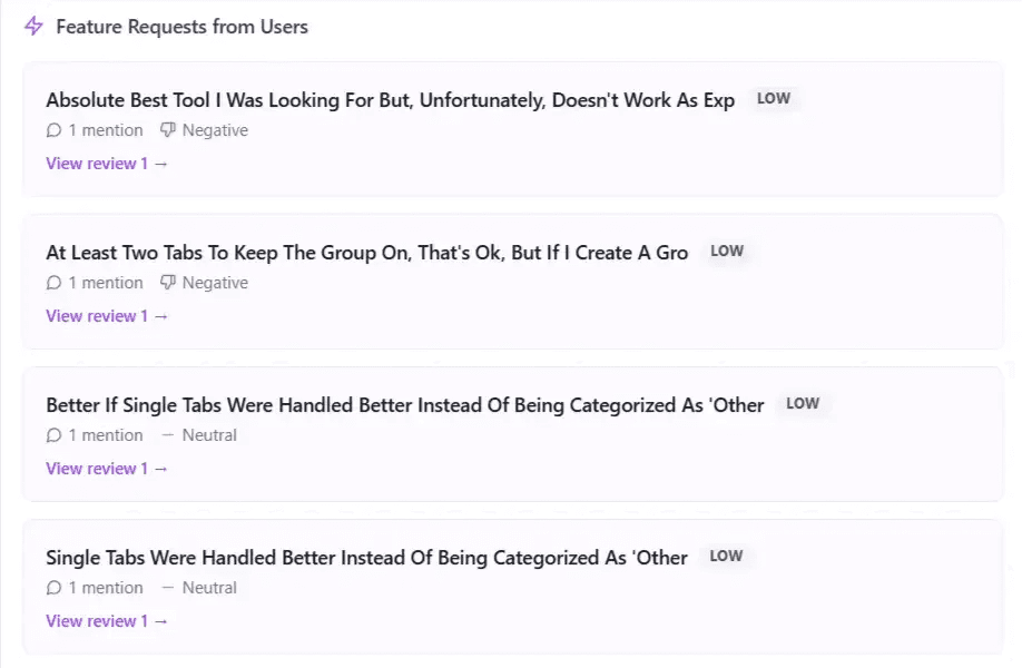 Theme insights and sentiment analysis